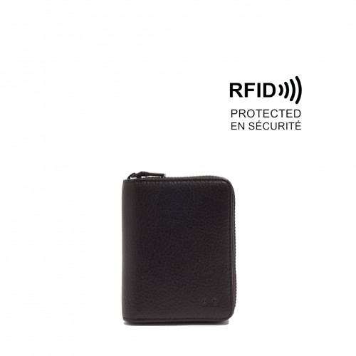 Ada Card Case - Black Pebble 